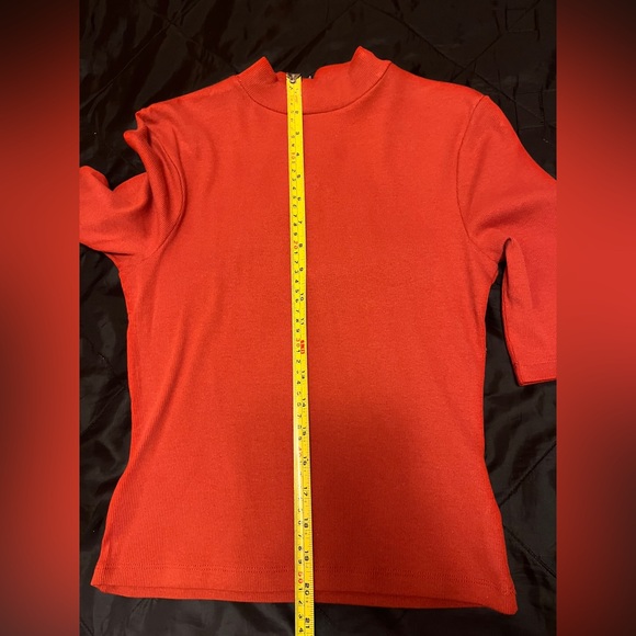 Express Orange/brick Women's fitted Top - Picture 3 of 11